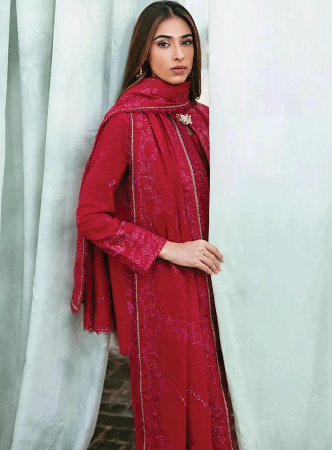 Afsanay By Florent Embroidered Khaddar Unstitched 3 Piece Suit - FL23AK FLK-7B