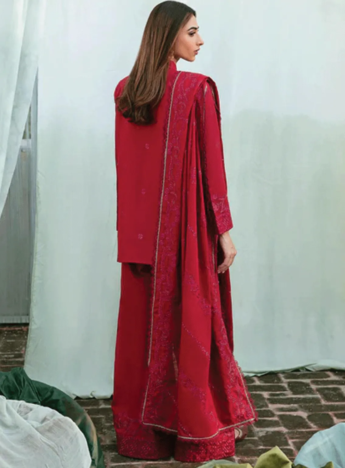 Afsanay By Florent Embroidered Khaddar Unstitched 3 Piece Suit - FL23AK FLK-7B