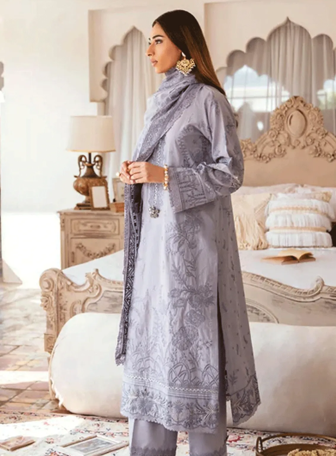 Afsanay By Florent Embroidered Khaddar Unstitched 3 Piece Suit - FL23AK FLK-8B