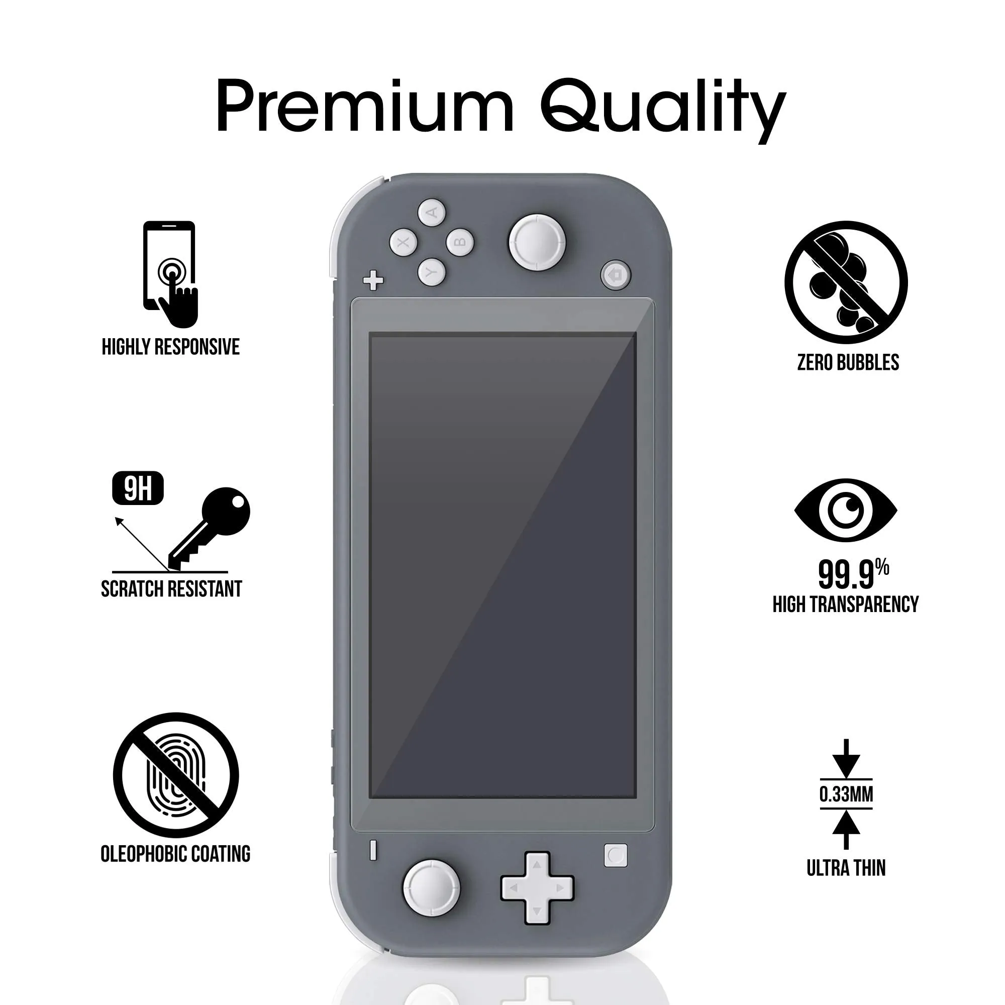 amFilm Tempered Glass Screen Protector for Nintendo Switch Lite 2019 (3-Pack) -  (NSW) Nintendo Switch