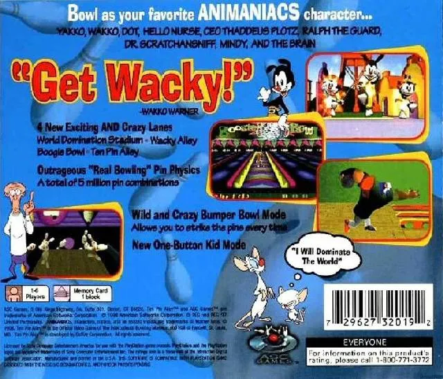 Animaniacs Ten Pin Alley - (PS1) PlayStation 1 [Pre-Owned]