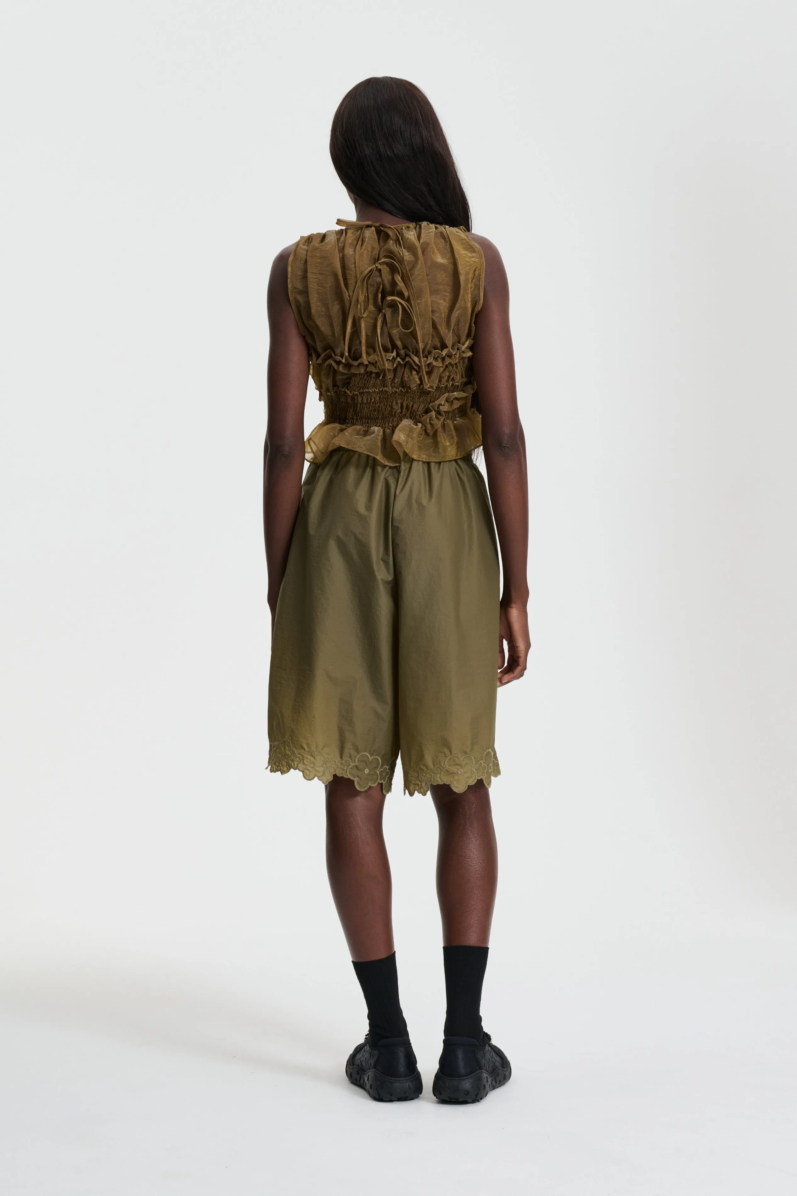 ARYA | SHORTS EMBROIDERED RIPSTOP OLIVE
