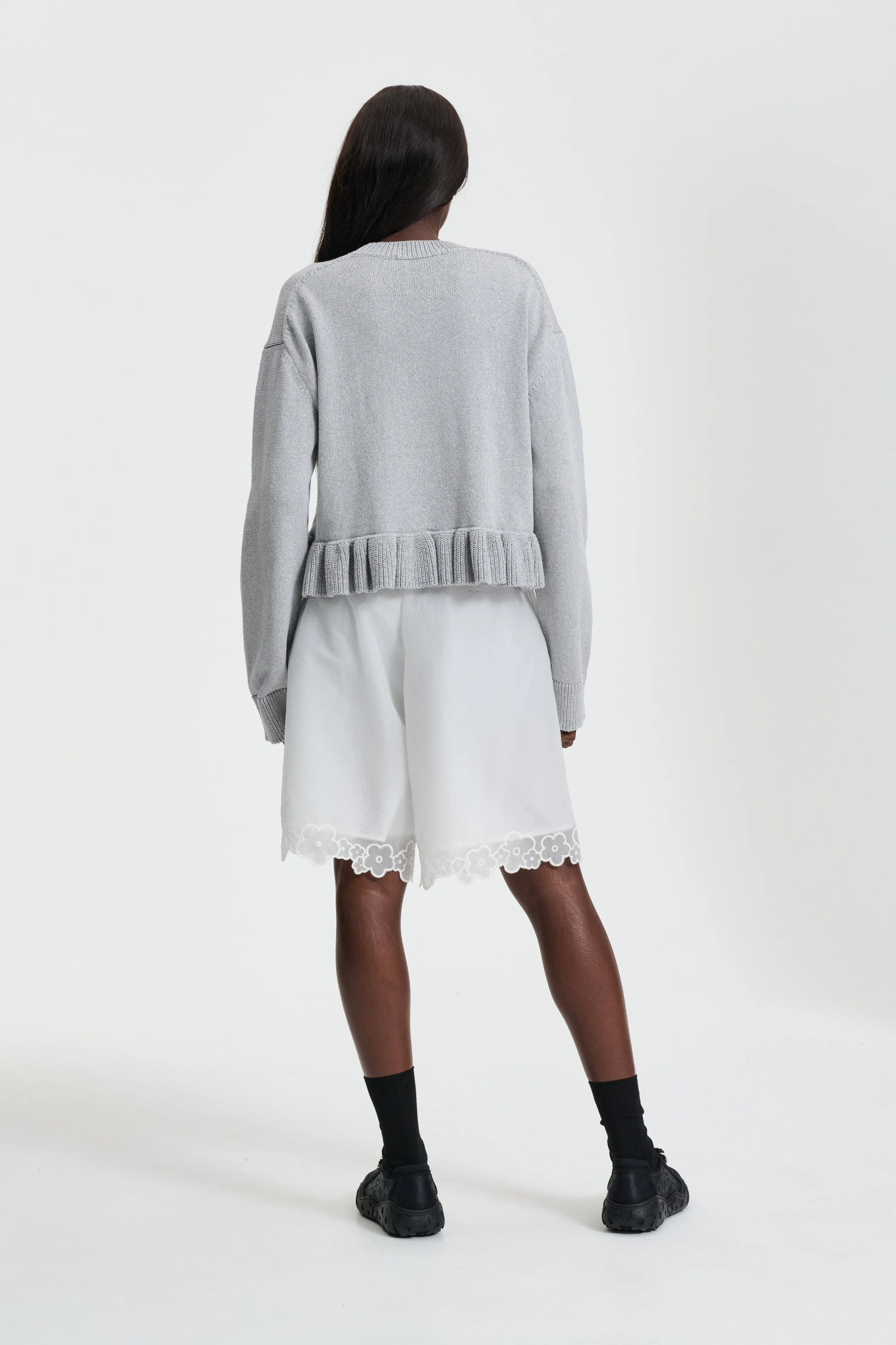 ARYA | SHORTS EMBROIDERED RIPSTOP WHITE