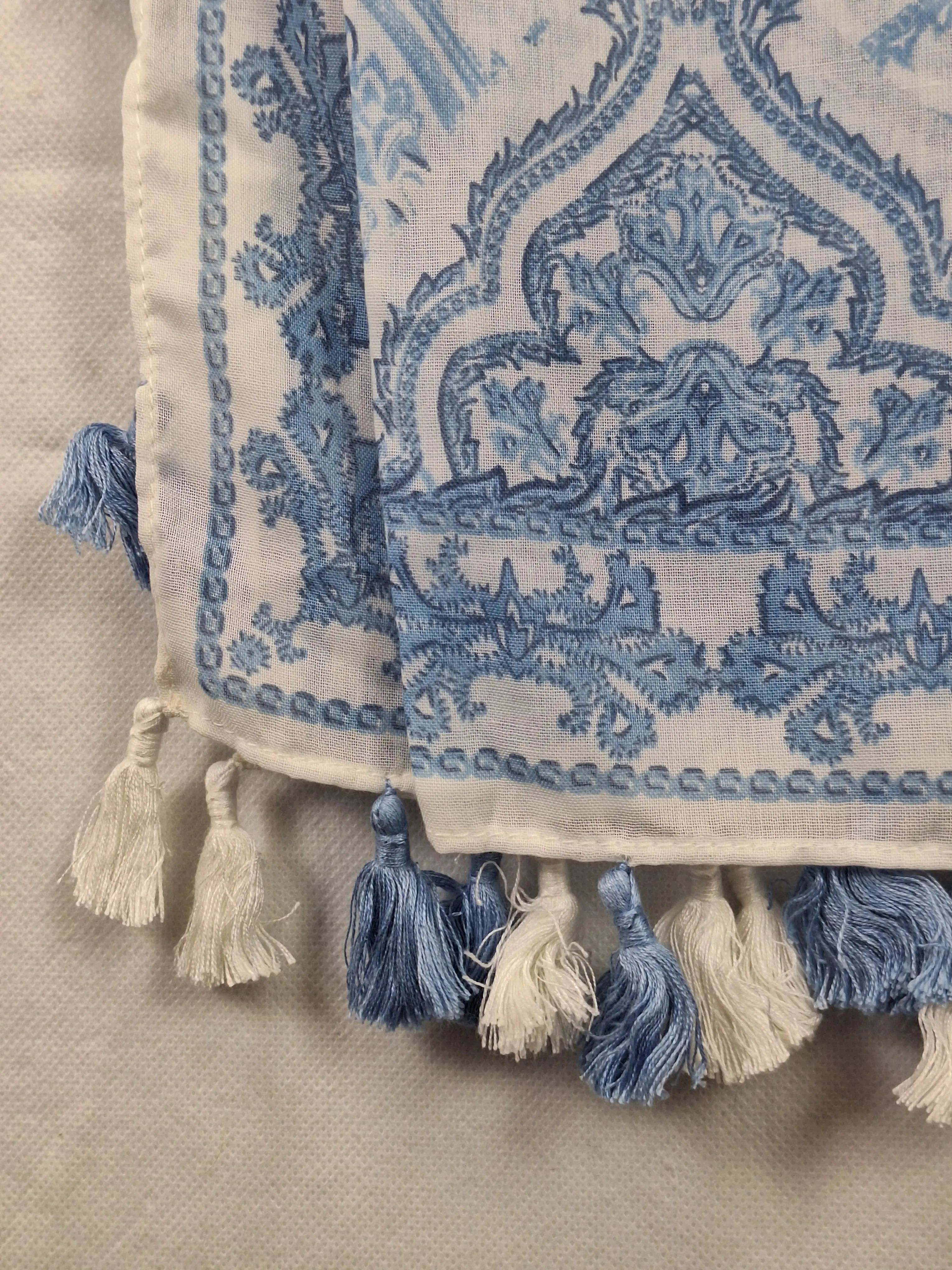Assorted Brands Semi Sheer Fringe Scarf