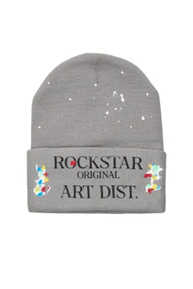 Axelly Grey Graphic Beanie