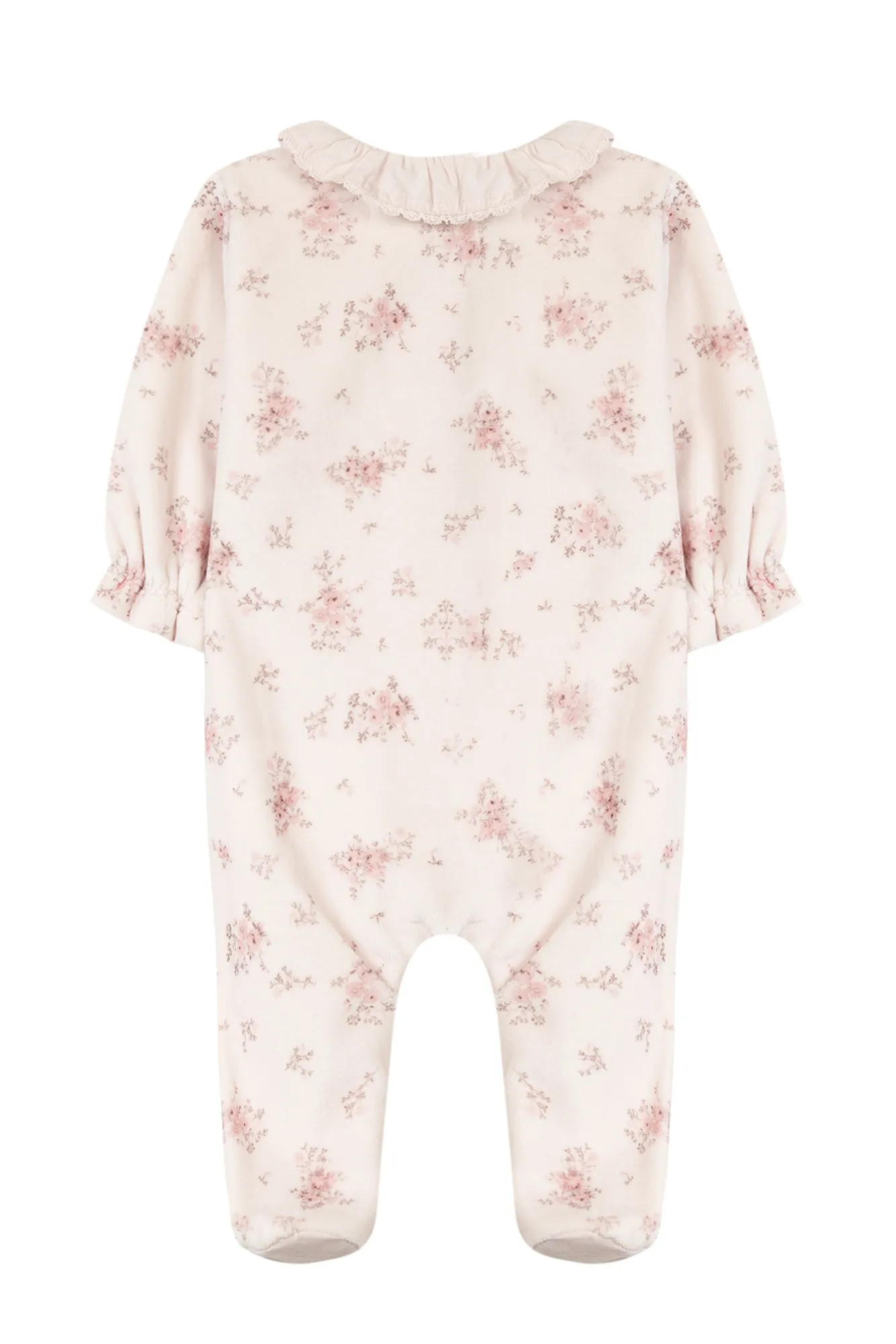 Babygrow - Pale Pink with Floral Print
