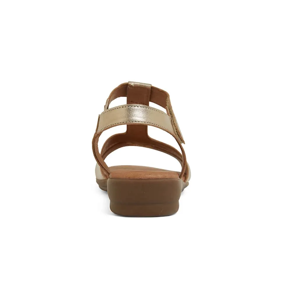 Baleno Sandal in Soft Gold Leather