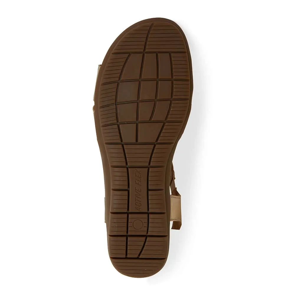 Baleno Sandal in Soft Gold Leather