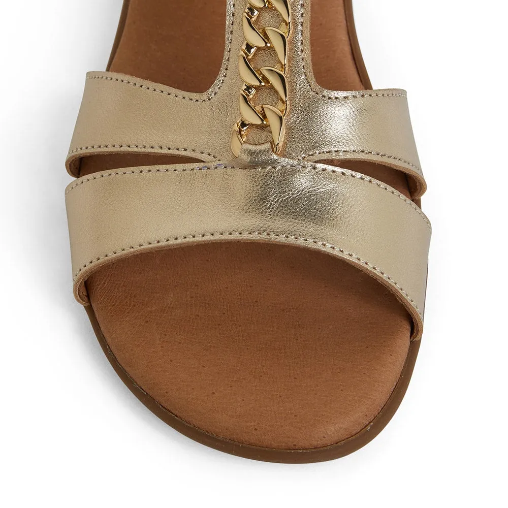 Baleno Sandal in Soft Gold Leather