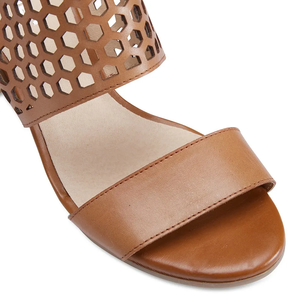 Benson Heel in Tan Leather