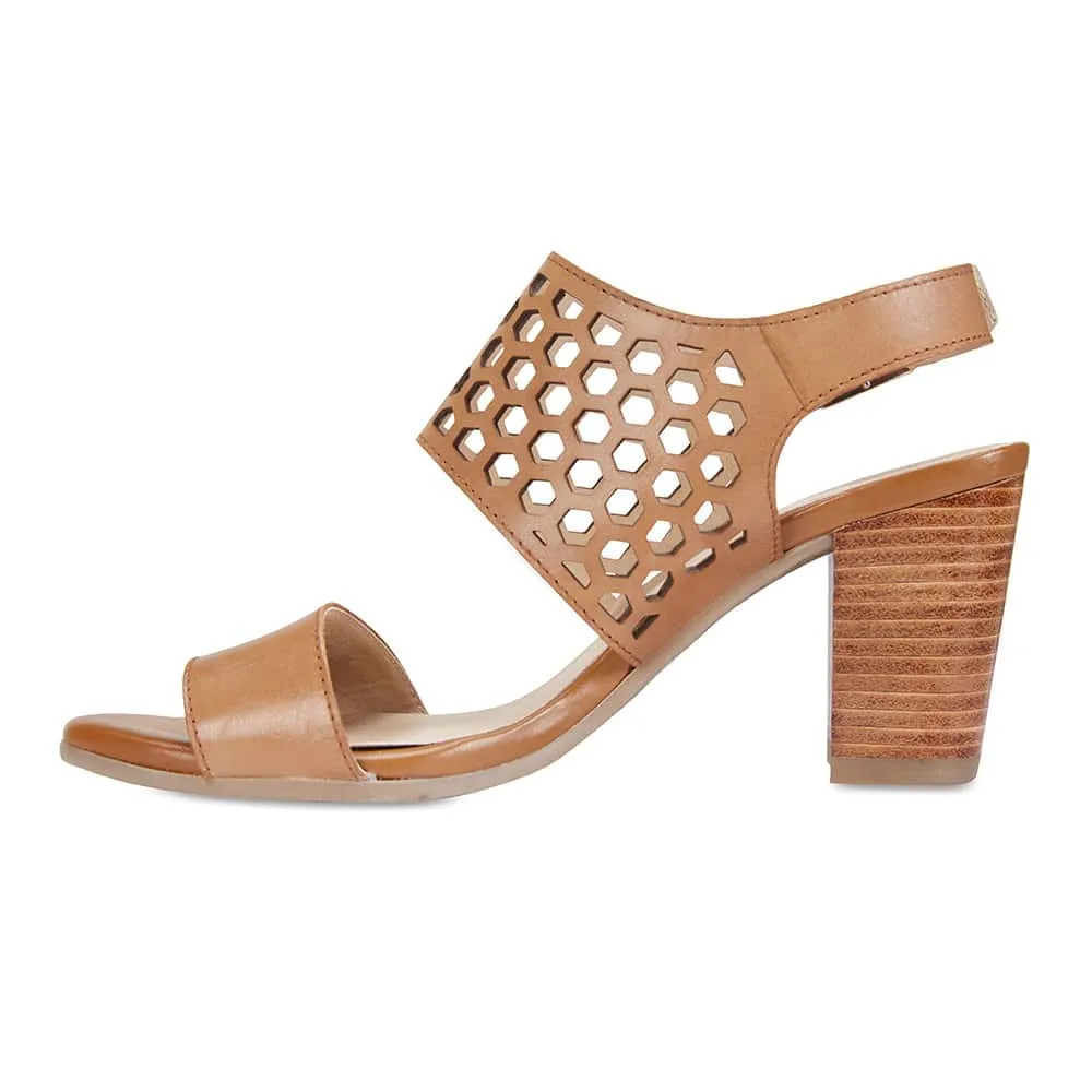 Benson Heel in Tan Leather