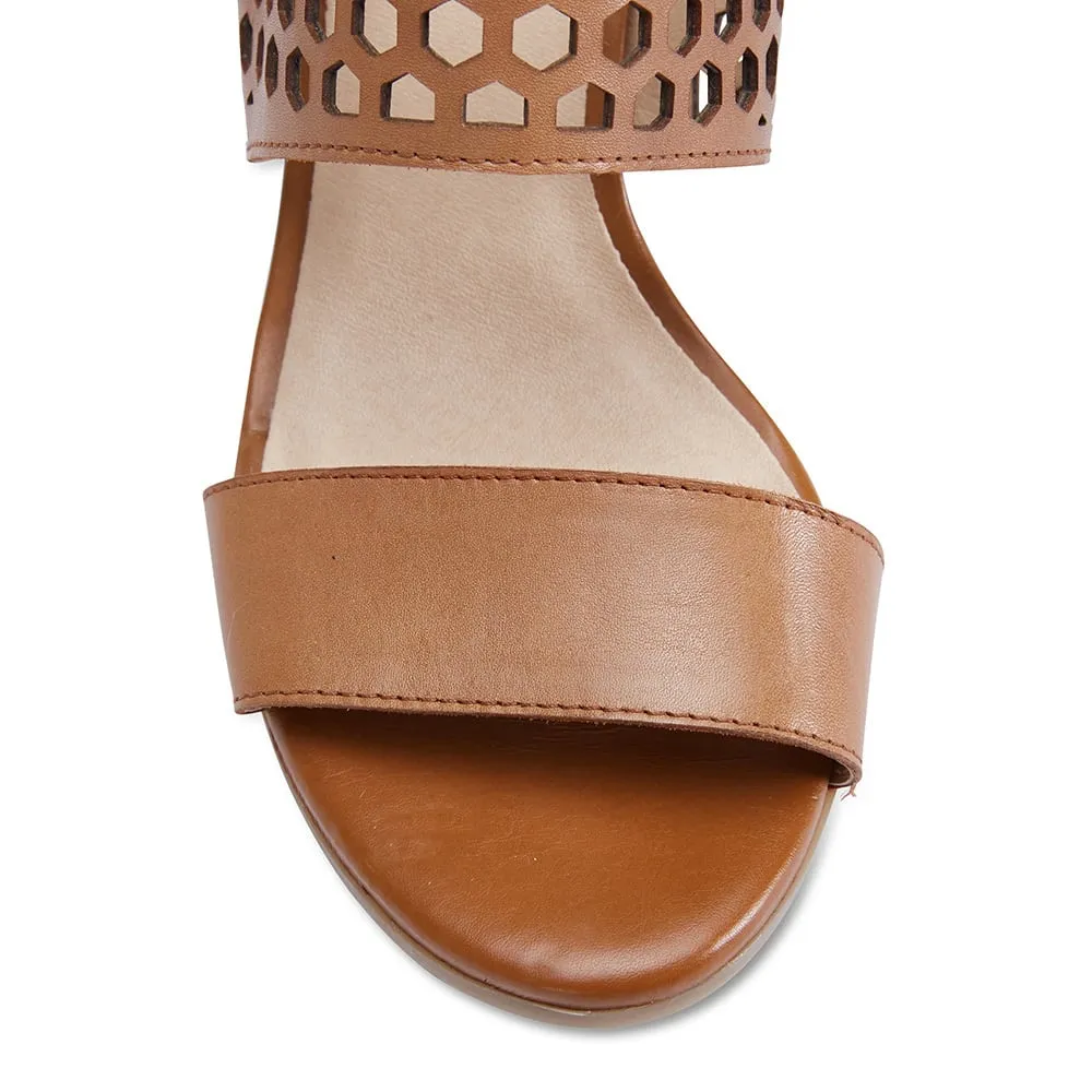 Benson Heel in Tan Leather