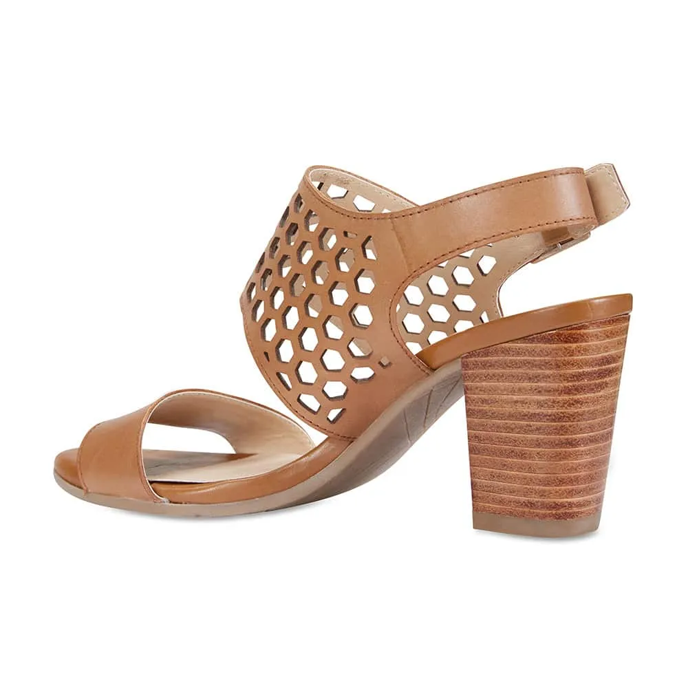 Benson Heel in Tan Leather