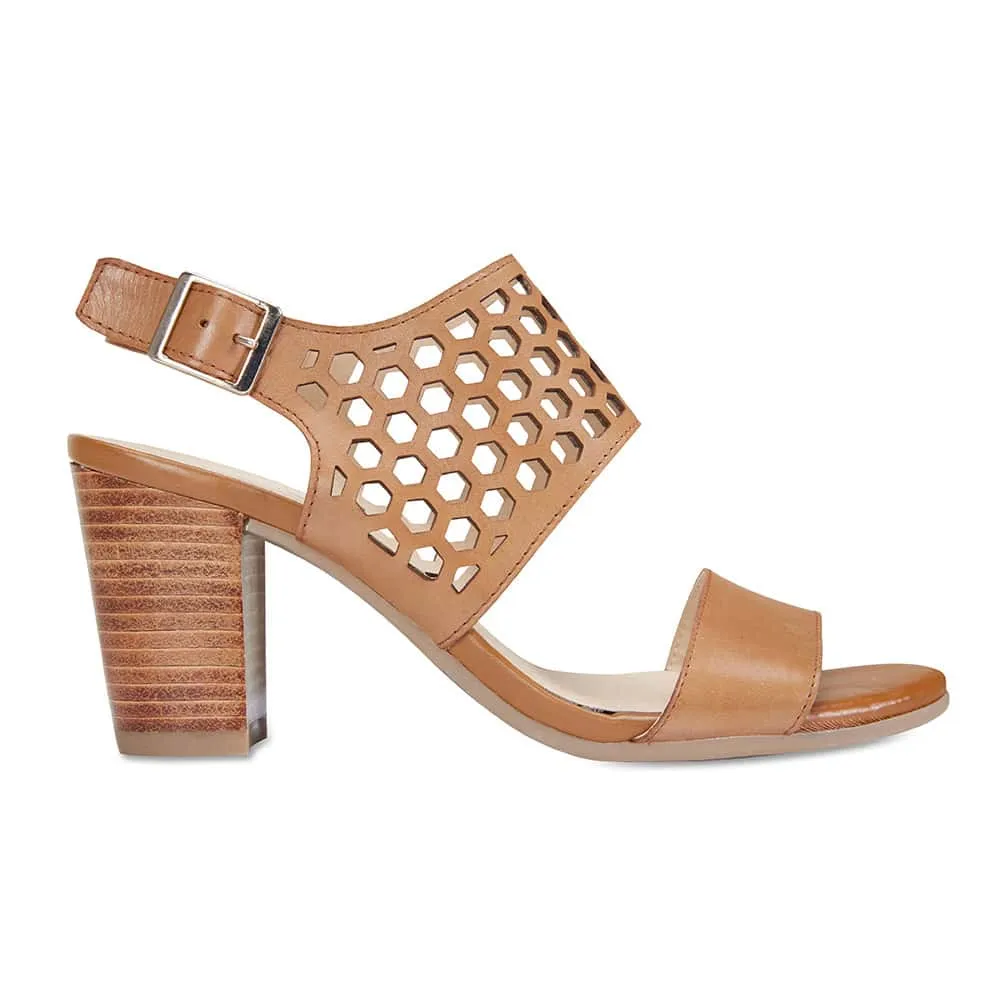 Benson Heel in Tan Leather