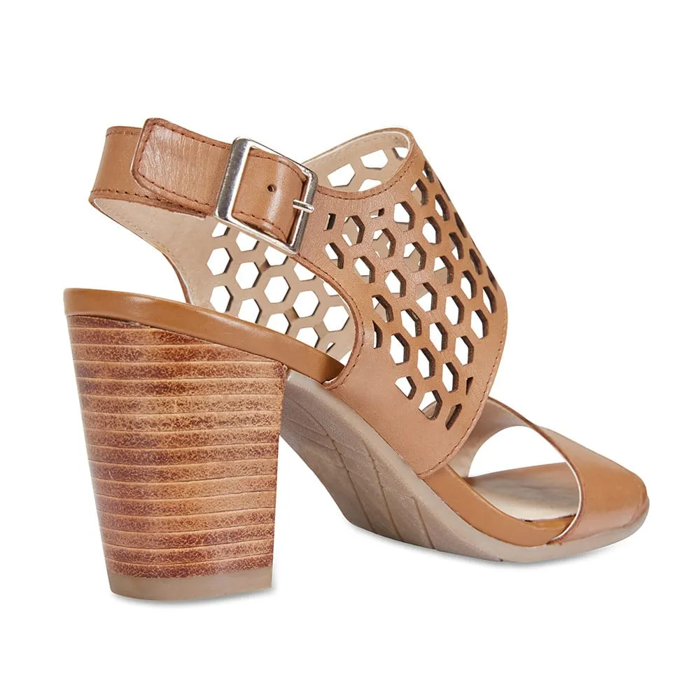 Benson Heel in Tan Leather