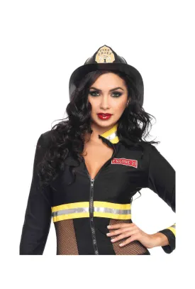 Black Fireman's Hat