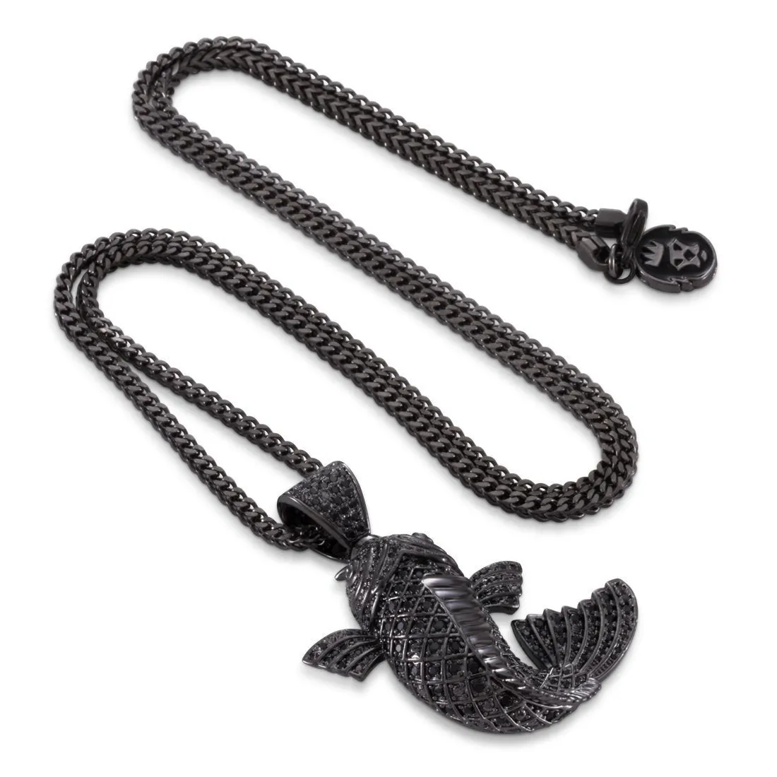 Black Gold Utsurimono Koi Fish Necklace