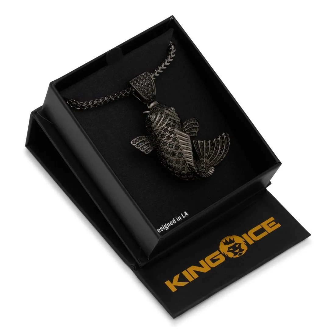 Black Gold Utsurimono Koi Fish Necklace