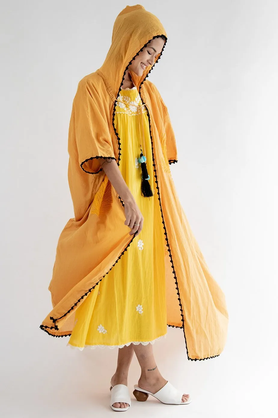 Bohemian Hoodie Embroidered Kaftan Wawee