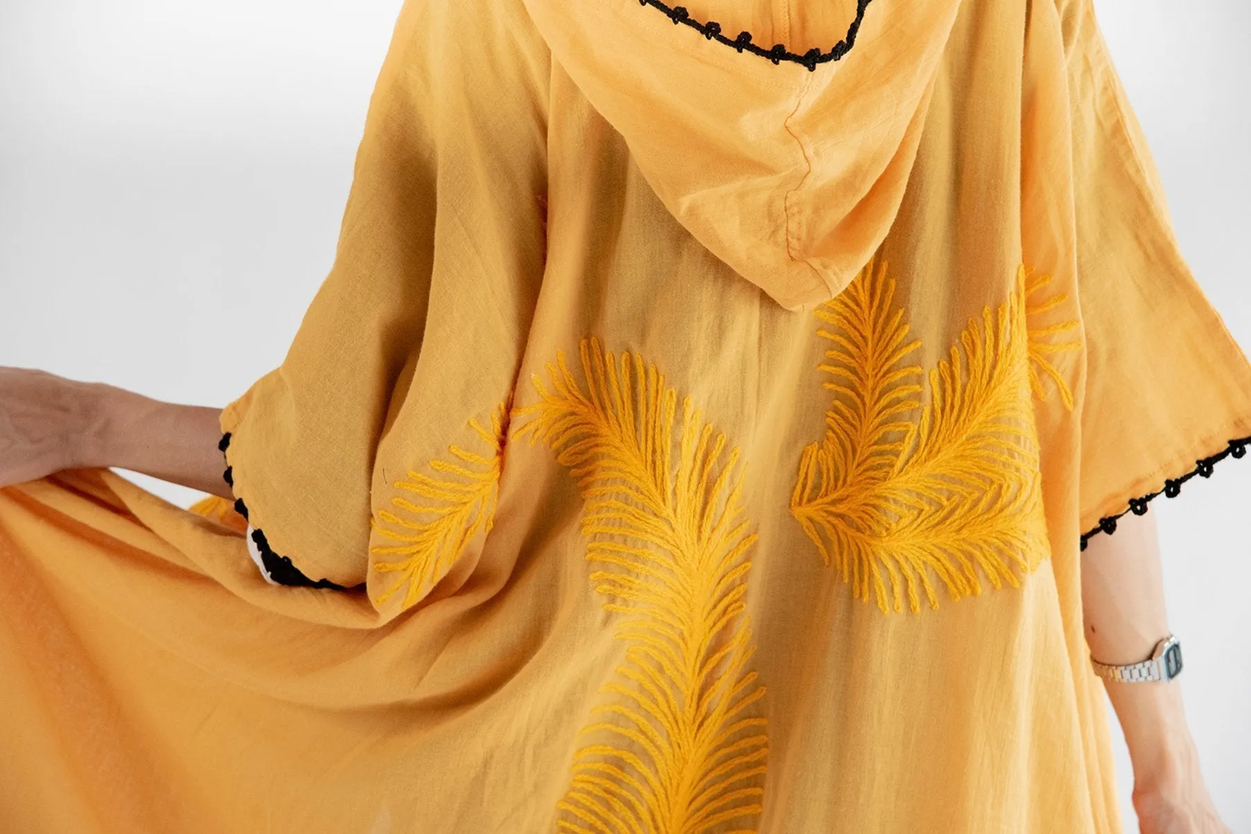 Bohemian Hoodie Embroidered Kaftan Wawee
