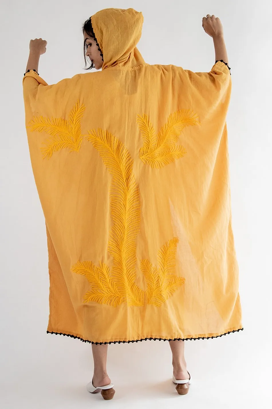 Bohemian Hoodie Embroidered Kaftan Wawee