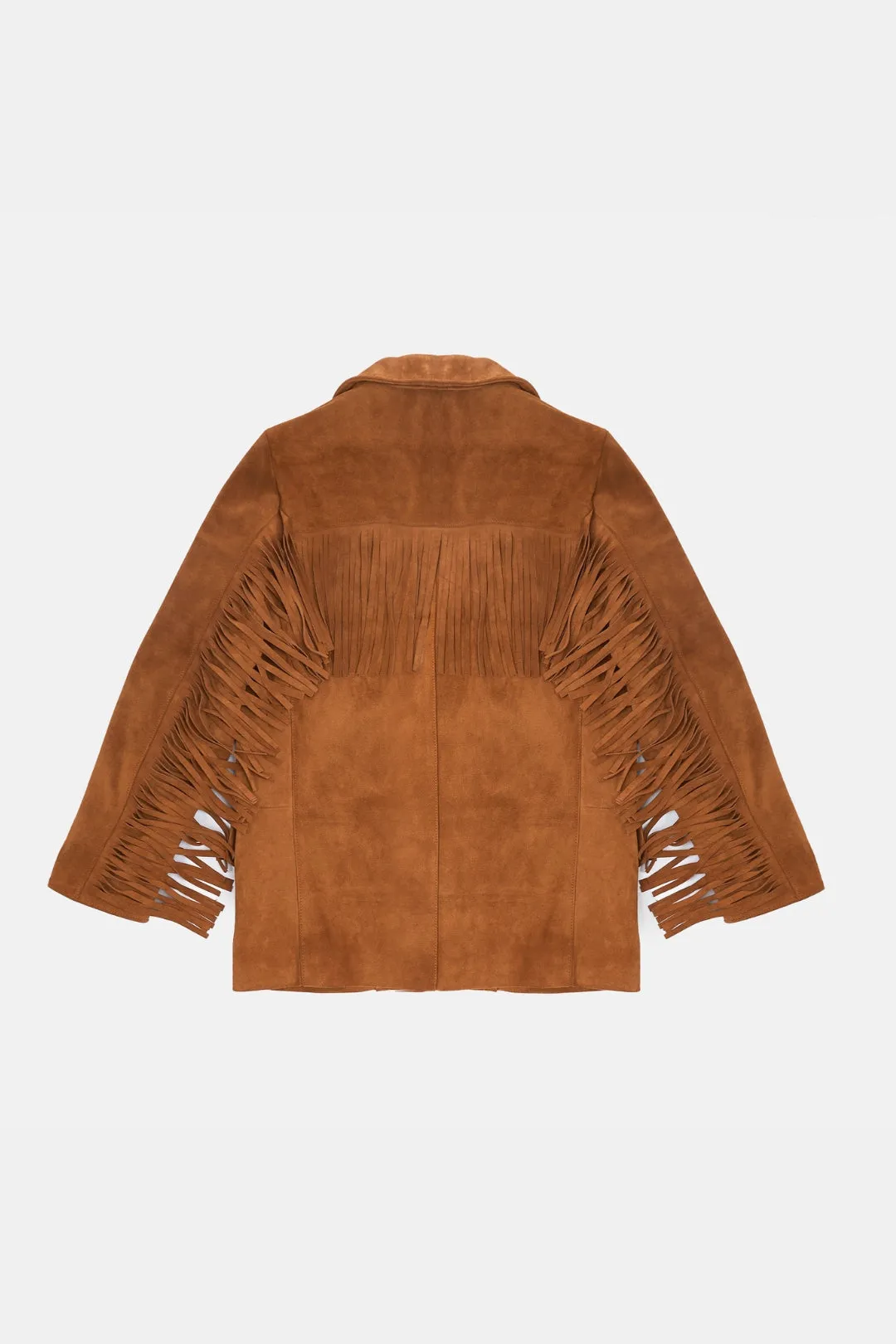 Brown Suede Fringed Jacket