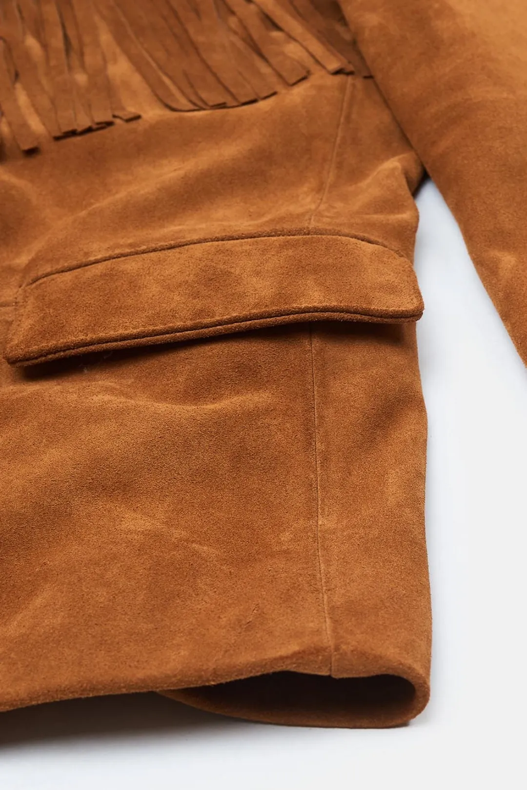Brown Suede Fringed Jacket