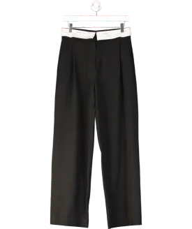 Camilla And Marc Black Sebastian Double Waistband Trousers UK 6
