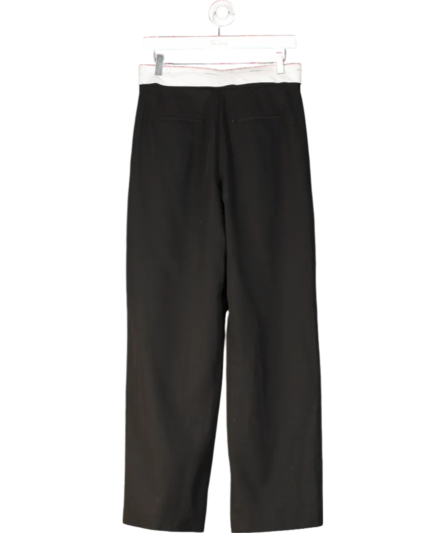 Camilla And Marc Black Sebastian Double Waistband Trousers UK 6