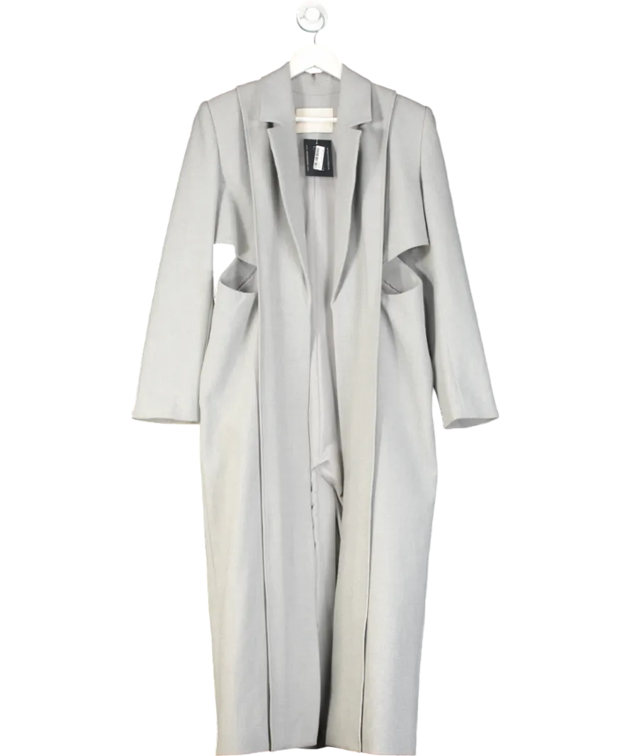 Camilla And Marc Grey Flat Panel Coat With Cut Out Back Detail UK 6