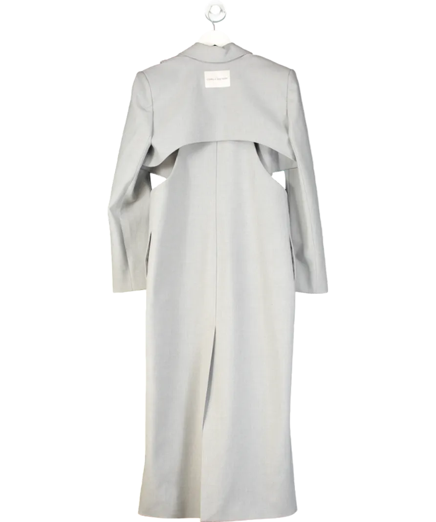 Camilla And Marc Grey Flat Panel Coat With Cut Out Back Detail UK 6