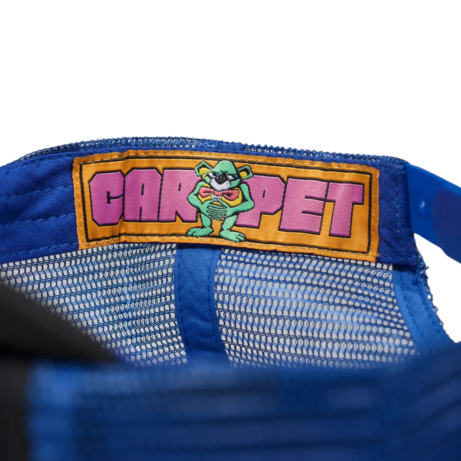 Carpet Puff Trucker Hat Black/Blue