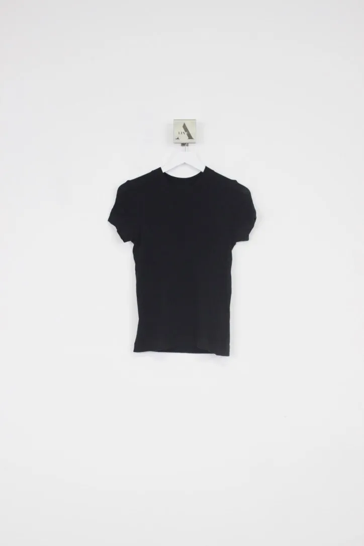 Cashmere Perfect Tee-Black-L