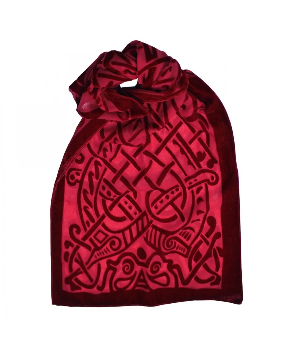 Celtic Burn Out Velour Scarf