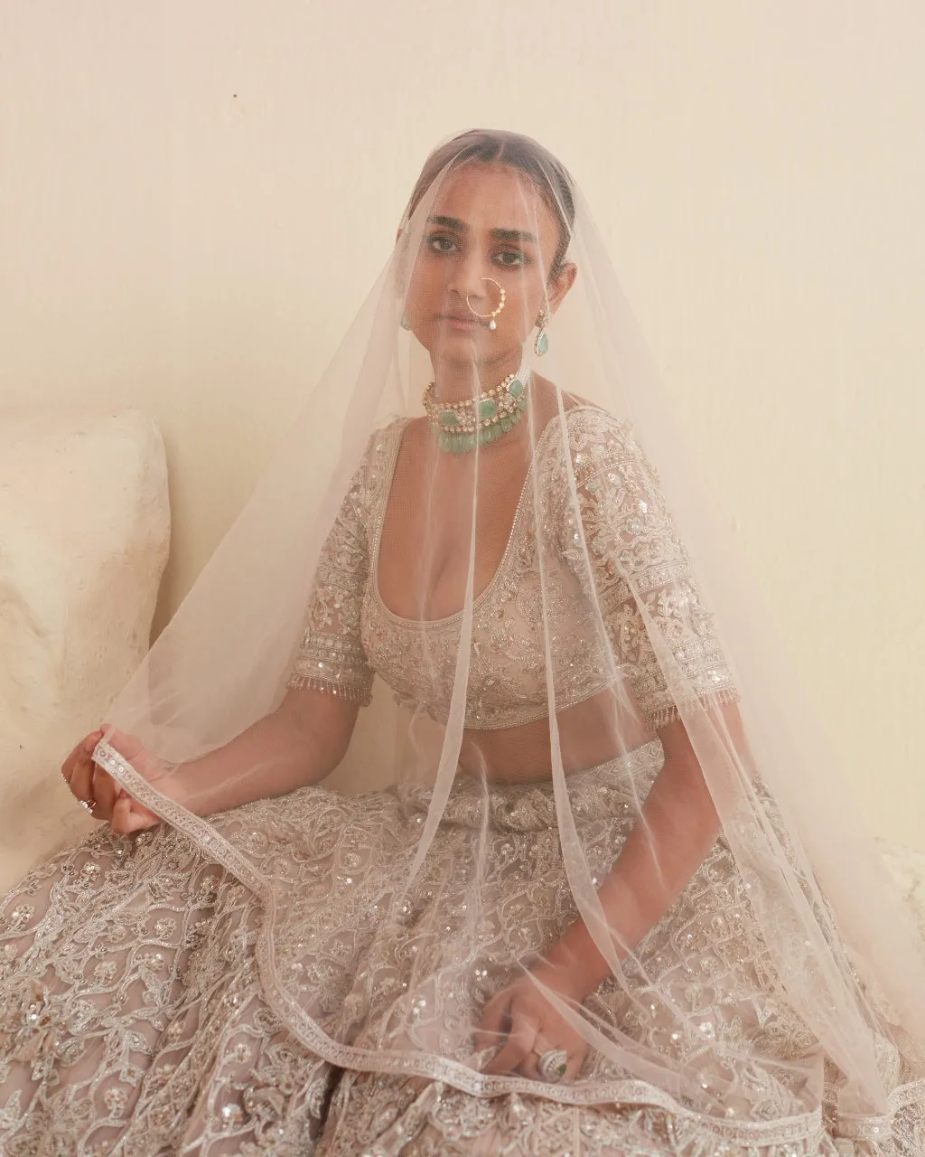 Champagne Mir Lehenga Set