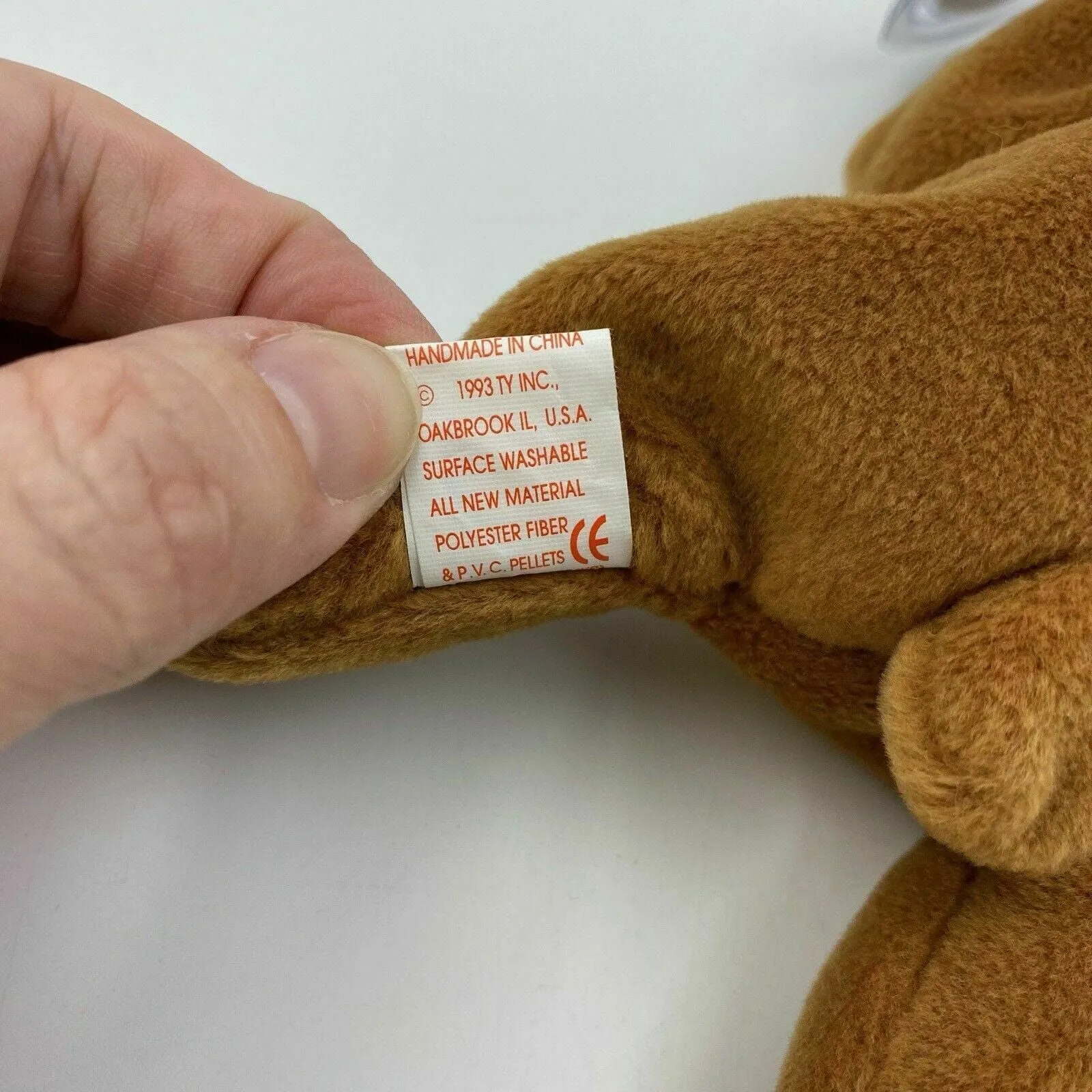 Charming Ty Original Beanie Babies Cubbie The Bear Plush Toy - Excellent Cond. w/Errors - Vintage
