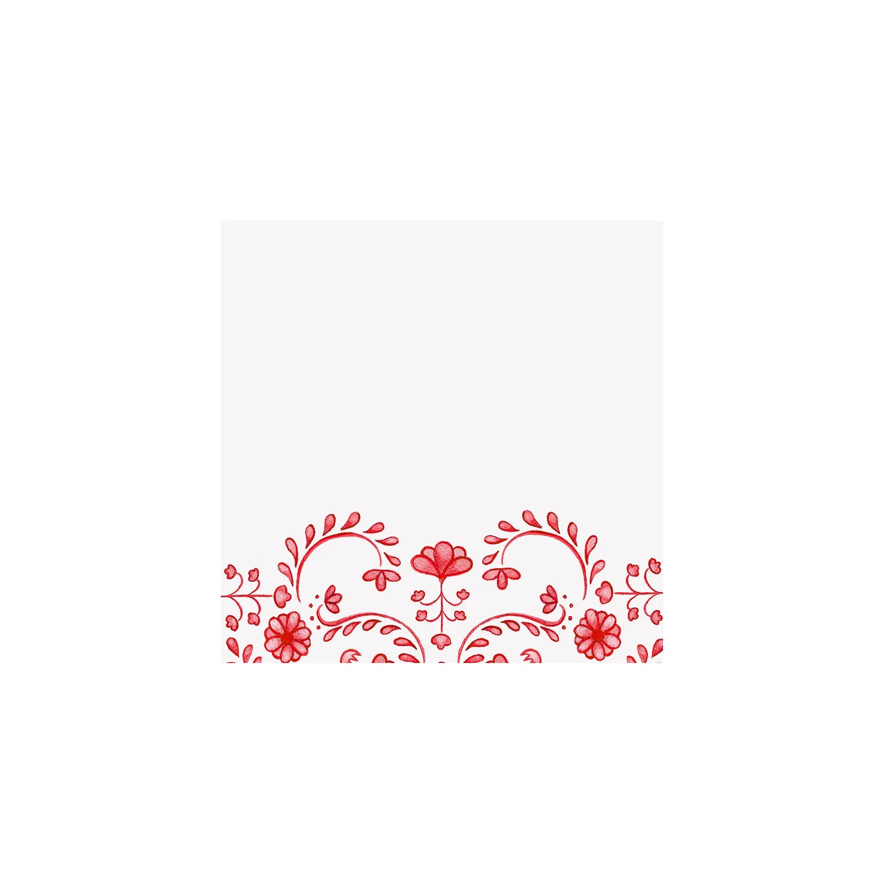 Chinoiserie Gift Tags & Stickers- Red