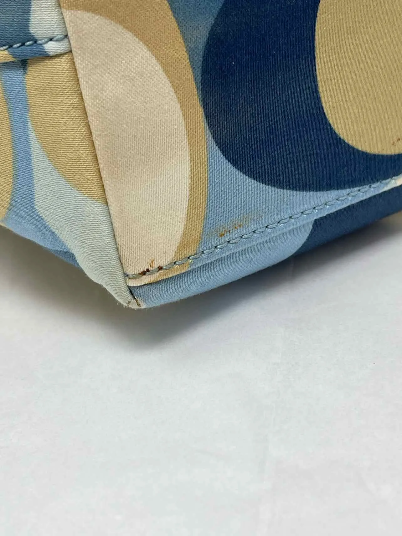 Coach Wh/Bl/Br Signature Fabric/Leather NEW Designer Purse