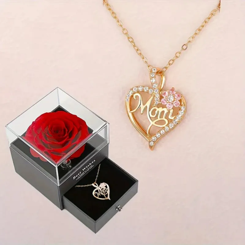 Cordate Pendant Necklace For Mother Day