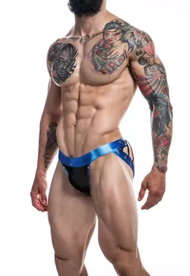 Cut for Men Desire Jockstrap-BlueLeatherette-M