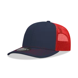 Decky 6031 - 6 Panel Mid Profile Structured Contra-Stitch Trucker Hat (Colors 2 of 2)