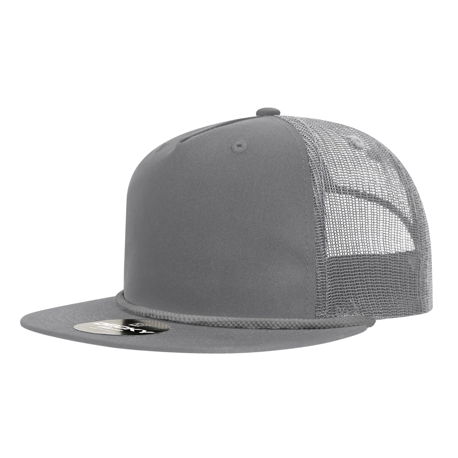 Decky 6041 5 Panel High Profile Relaxed Cotton Blend Trucker Hat w/Rope
