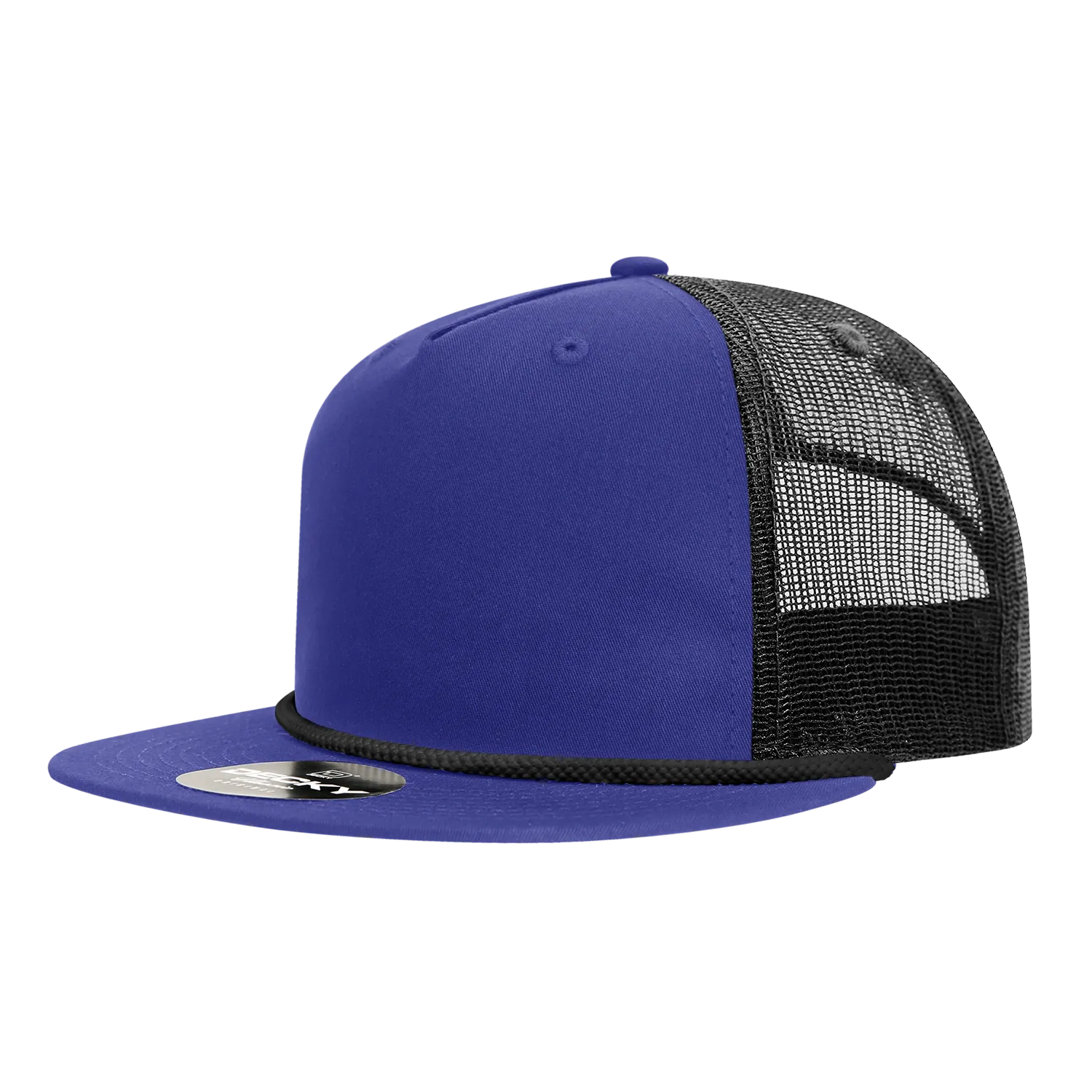 Decky 6041 5 Panel High Profile Relaxed Cotton Blend Trucker Hat w/Rope