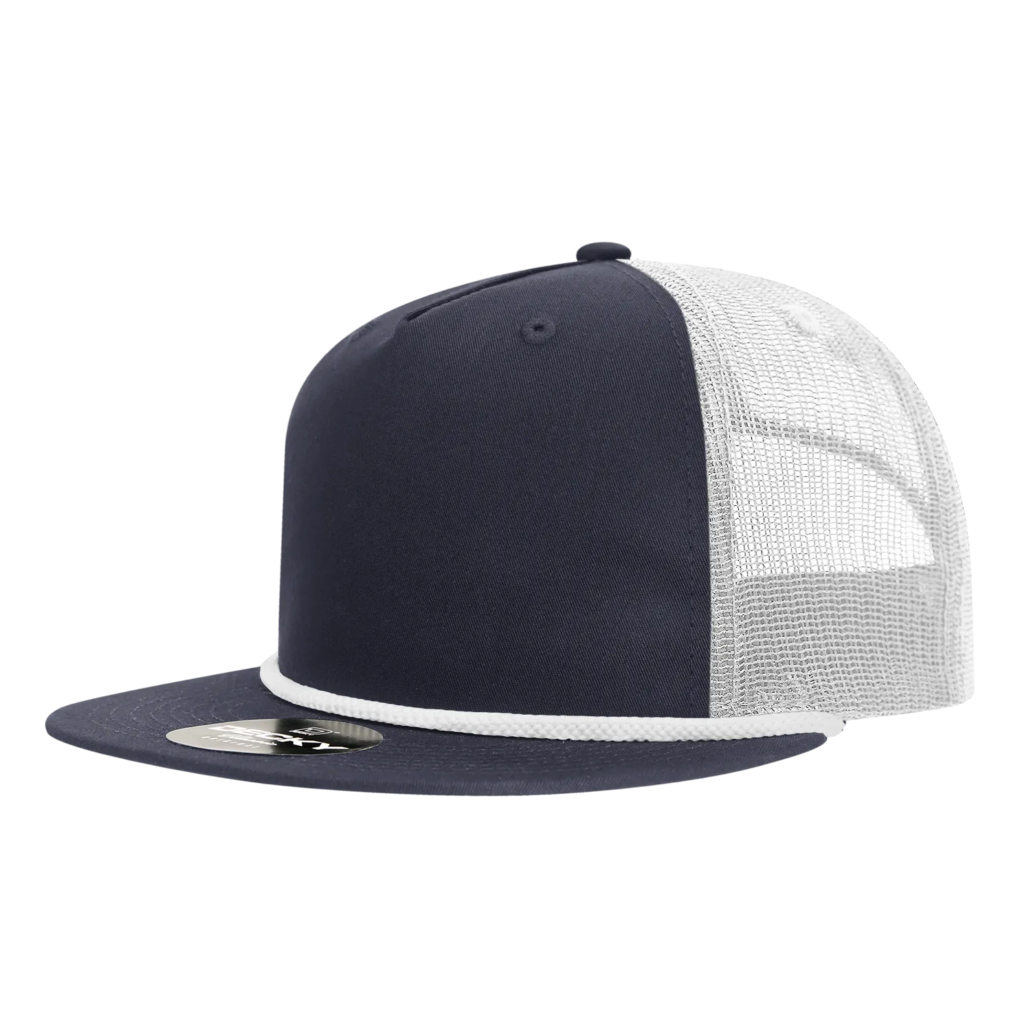 Decky 6041 5 Panel High Profile Relaxed Cotton Blend Trucker Hat w/Rope