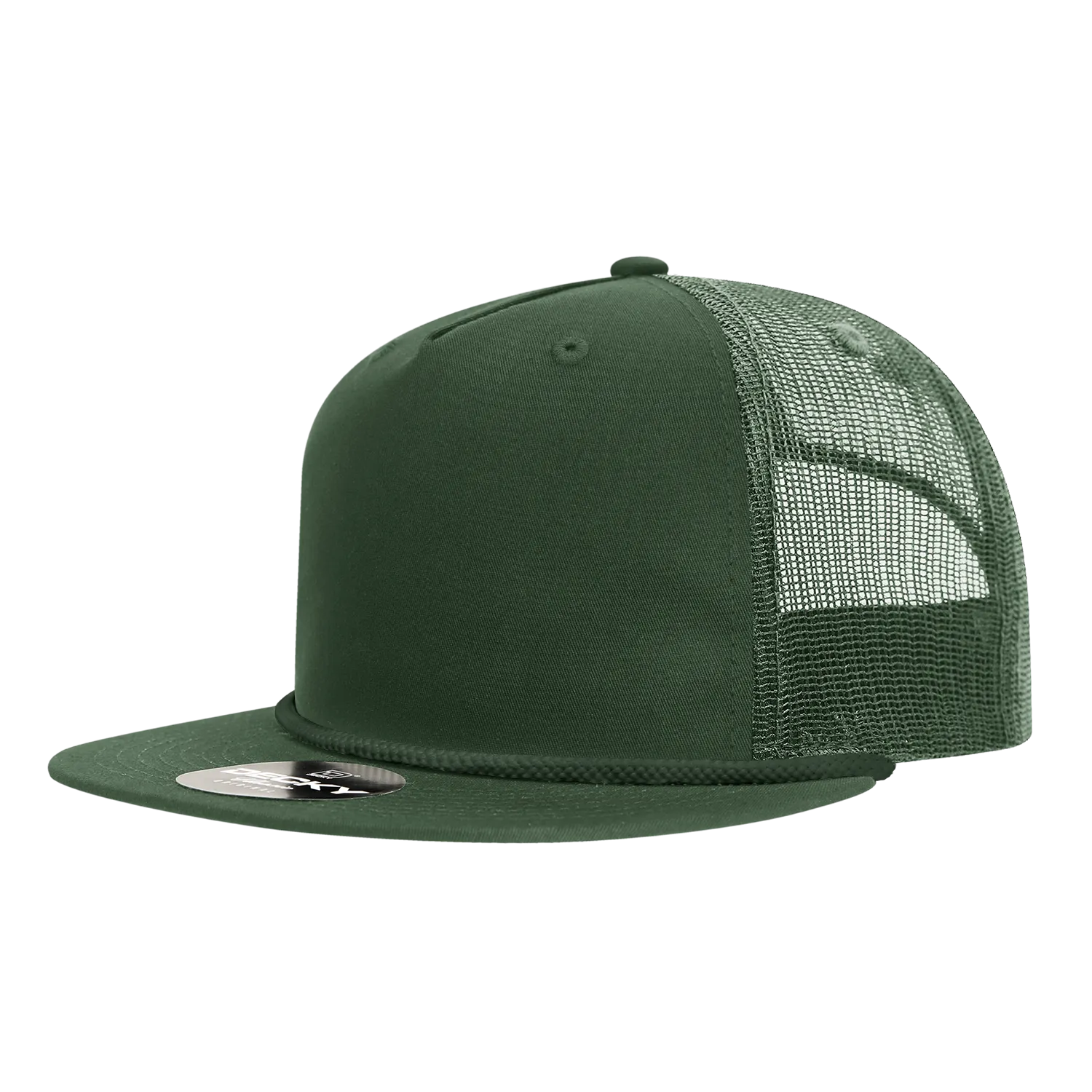 Decky 6041 5 Panel High Profile Relaxed Cotton Blend Trucker Hat w/Rope