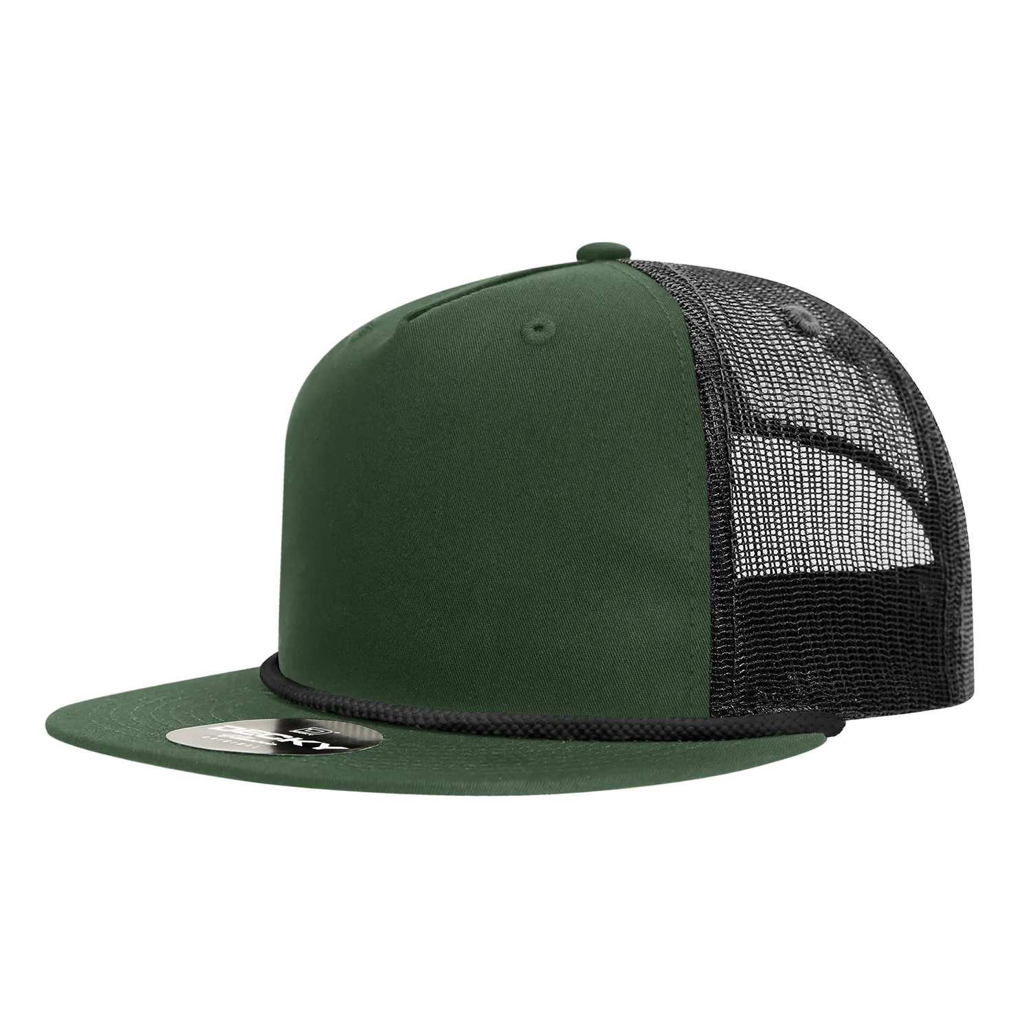 Decky 6041 5 Panel High Profile Relaxed Cotton Blend Trucker Hat w/Rope