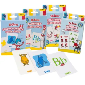 Dr Seuss 144 Flash Cards PreK-K ABC Words Numbers Colors Shape Game Educational