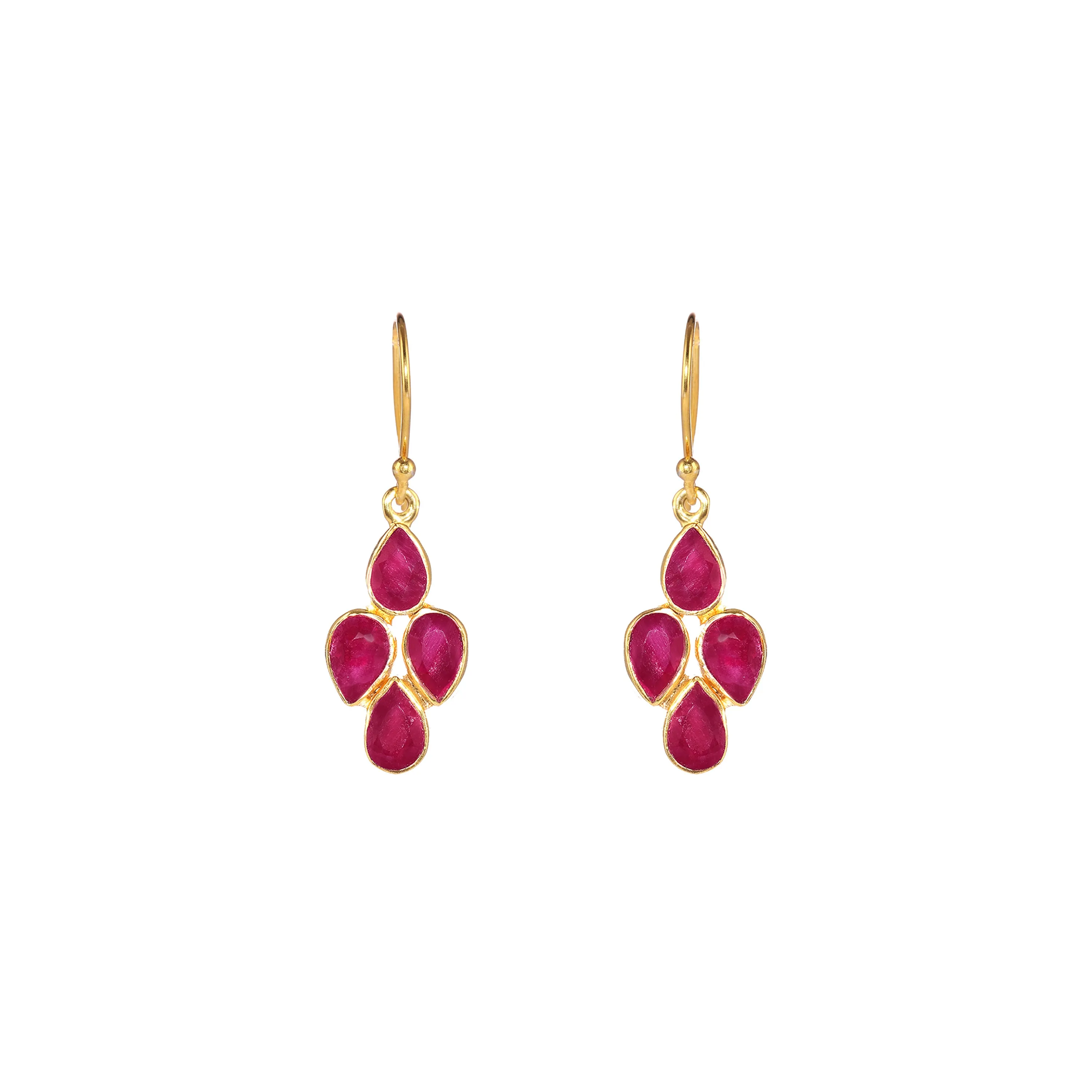 Earrings - Little Raindrop in Ruby