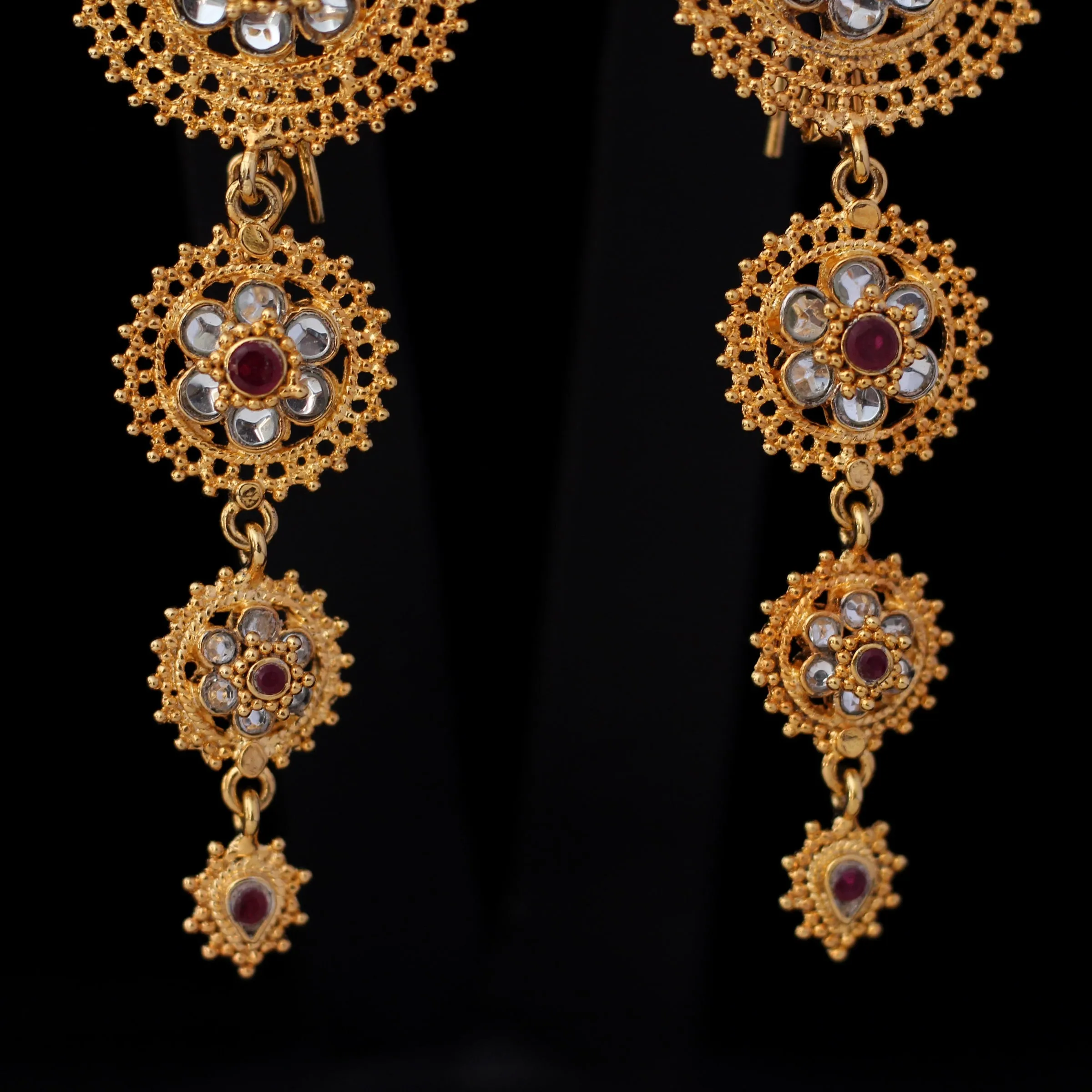 Earrings with Chetum and Kundan Work