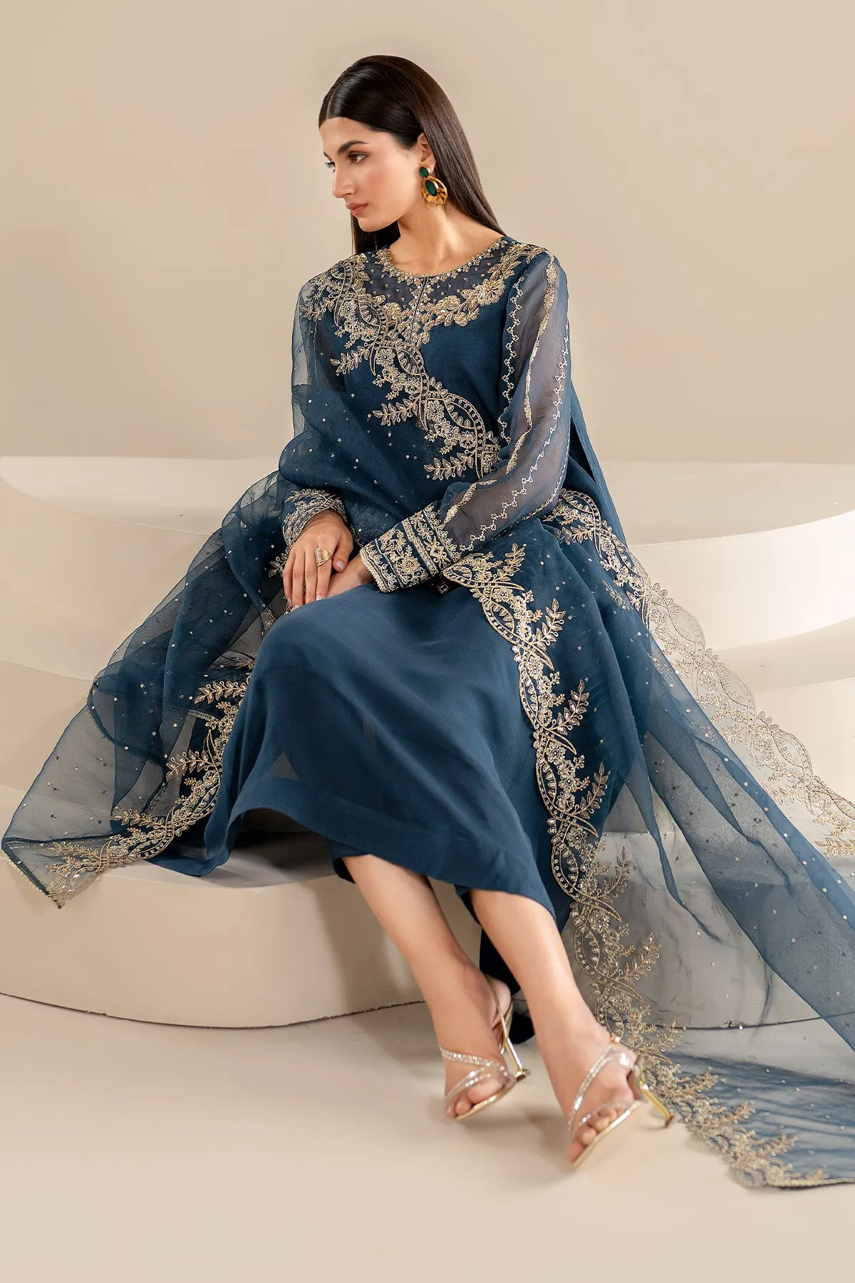 EMBROIDERED CHIFFON PR-919